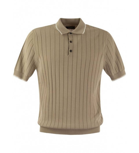 [PESERICO] 24SS 페세리코 남성 PK셔츠 Polo shirt in pure cotton crepe yarn with flat rib