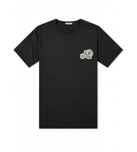 [MONCLER] 몽클레르 더블 로고 티셔츠 블랙 화이트